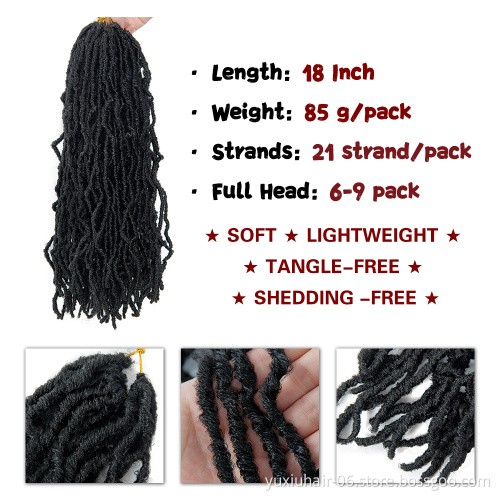 Synthetic Braiding Hair Natural Curly Dreadlocks Crochet Braid Hair Crochet Braids Hair Extensions